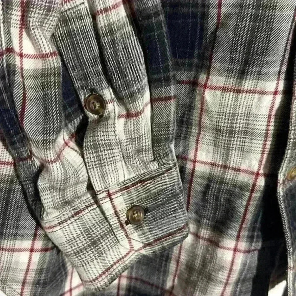 Carhartt Mens Long Sleeve Flannel Shirt Relaxed Fit Plaid Size Large - Picture 8 of 9